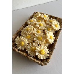 Çiçek Desen Dekoratif Mum Söz,nişan,mevlid Hediyelik Mum 5 Adet