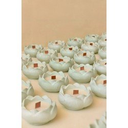 2 ADET LOTUS ÇİÇEĞİ MUM