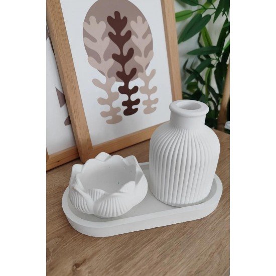 Dekoratif Vintage Vazo Set 3 Parça English Home Orta Sehpa Objeler Ev Dekorasyon El Sanatı