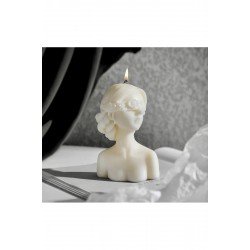 Çiçekli Kız Mum Vanilya Esans,Soya Wax, Yılbaşı, Dekorasyon, Hediyelik, Sevgililer Günü,Hediye,