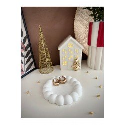 Papatya Model Dekoratif Takı/mum/bardak Sunum Tabağı (VERNİKLİDİR)