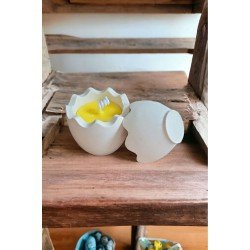 Dekoratif Yumurta Görünümlü 2 Parça - Kapaklı Mumluk