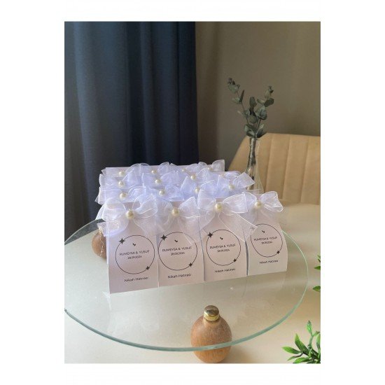 Pinterest Kartlı Bubble Mum Nişan Hediyeliği 20 Adet