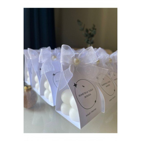 Pinterest Kartlı Bubble Mum Nişan Hediyeliği 20 Adet