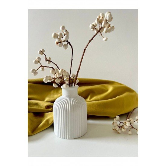 Official Beyaz Renk Iskandinav Tarz Vazo Biblo