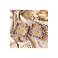 Kraft Papatya Mum - Kına, Nişan, Nikah, Söz,  Sünnet Için Özel Tasarım Hediyelik - 15 Adet