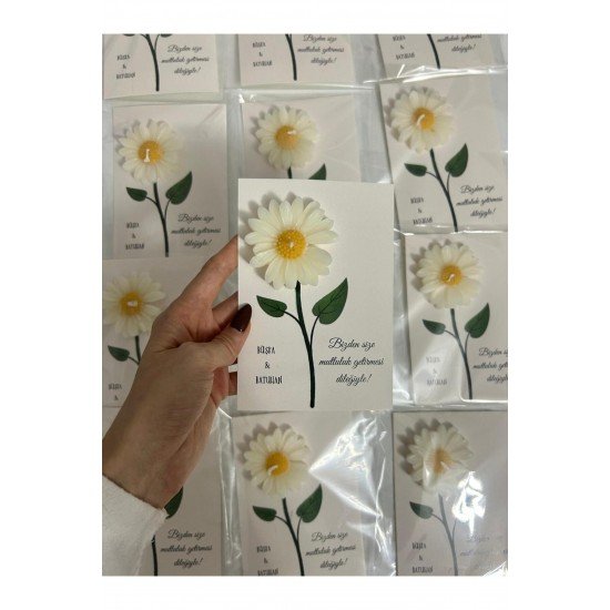 20 Adet Süslemeli Papatya , Nikah Şekeri, Doğum, Sünnet, Düğün Nişan Söz, Kına, Doğum Günü .