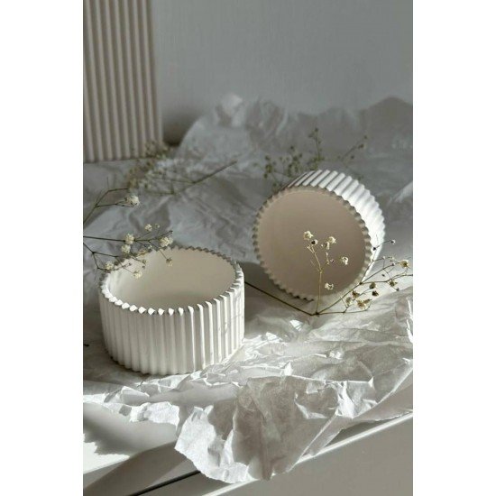 Dekoratif Kapaklı Takı Kutusu | Beyaz