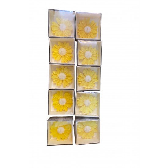 Bernamiofficial Hediyelik Bebek Nişan Söz Mum Papatya 10 Adet Kutulu