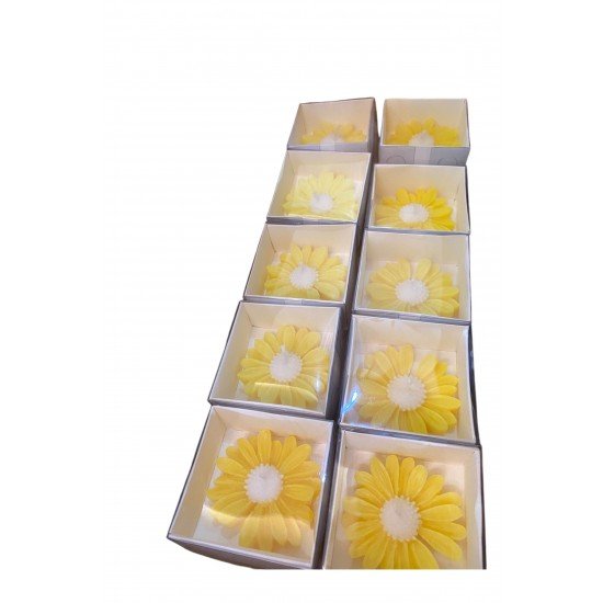 Bernamiofficial Hediyelik Bebek Nişan Söz Mum Papatya 10 Adet Kutulu