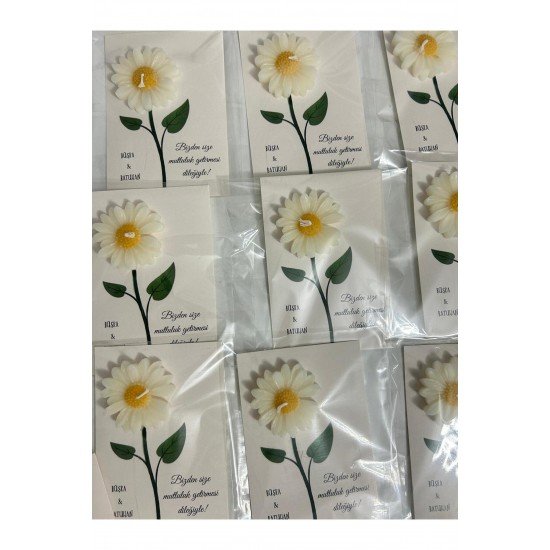 20 Adet Süslemeli Papatya , Nikah Şekeri, Doğum, Sünnet, Düğün Nişan Söz, Kına, Doğum Günü .