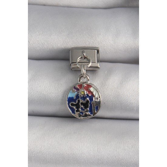 Özel Çelik Renk Sallantı Dünya Model Nomination Charm Fırsat!!!