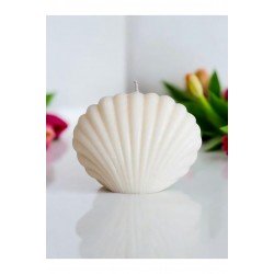 1 Adet Mini Istiridye Mum Düğün Nişan Mevlüt Süsü Zambak Kokulu 7x5cm