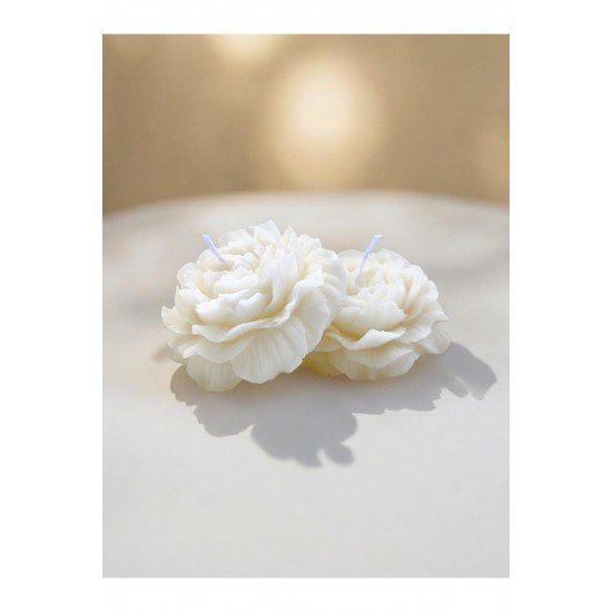 İkili Vanilya Kokulu 8 Cm Çapında Şakayık Mum