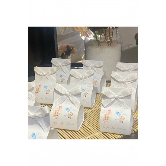 Kağıtlı Bubble Mum Nişan hatırası, Nikah Hatırası, Doğum Günü Hatırası, Söz Hatırası (10 ADET)