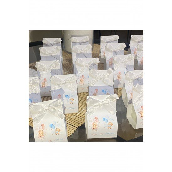 Kağıtlı Bubble Mum Nişan hatırası, Nikah Hatırası, Doğum Günü Hatırası, Söz Hatırası (10 ADET)