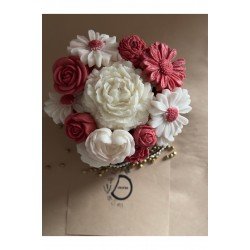 Buket mum, sevgililer günü buketi, buket,çiçek, çiçek mum