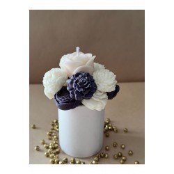 Bernamiofficial Buket Mum, Sevgililer Günü Buketi, Hediyelik Mum, Dekoratif Mum, Soya Mum