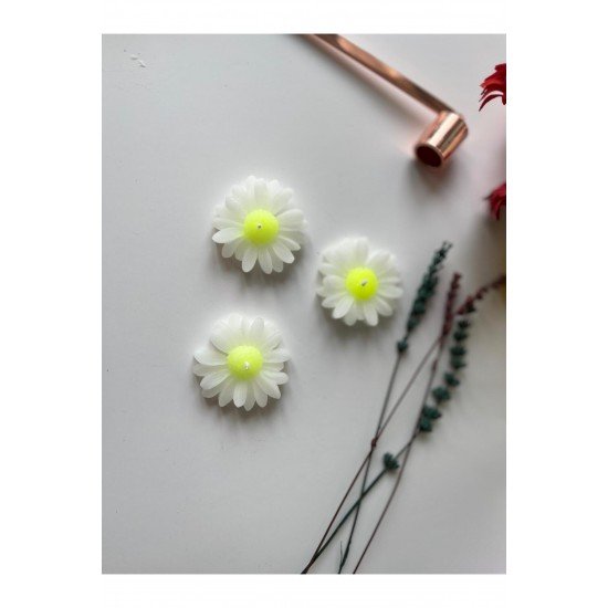 Papatya Mum Dekoratif Hediyelik Söz Nişan Kına Nikah Mumu