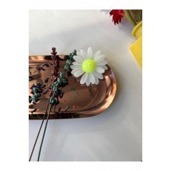 Papatya Mum Dekoratif Hediyelik Söz Nişan Kına Nikah Mumu