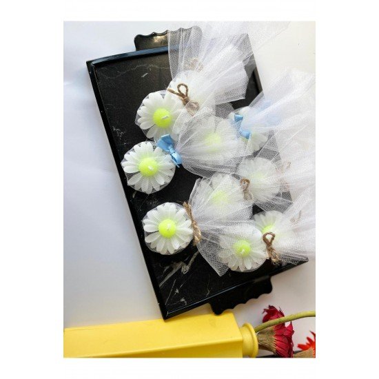 Papatya Mum Dekoratif Hediyelik Söz Nişan Kına Nikah Mumu