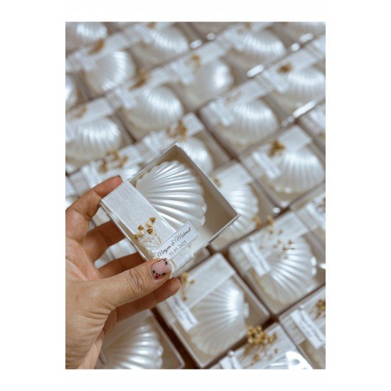 Kutulu içi mumlu İstiridye Hediyelik 10 Adet Söz Nişan Hediyelik