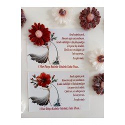 8 mart dünya kadınlar günü hediyelik papatya mum (5 adet)
