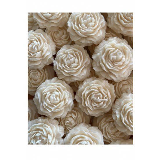 Söz, Nişan, Kına, Düğün, Mevlüt, Sünnet, Nikah Şekeri Hediyelik Hatıra Beyaz Şakayık Mum, 10 Adet