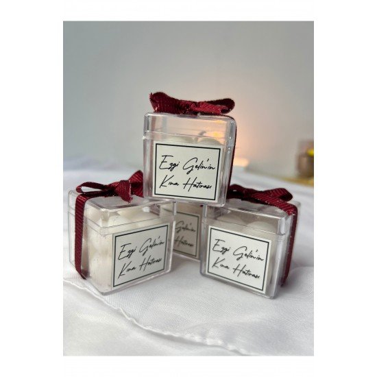 Hediyelik Mumlar Kurdelalı Buble Hediyelik Mum, Nikah Şekeri, Doğum, Sünnet, Düğün Nişan Söz 20 Adet