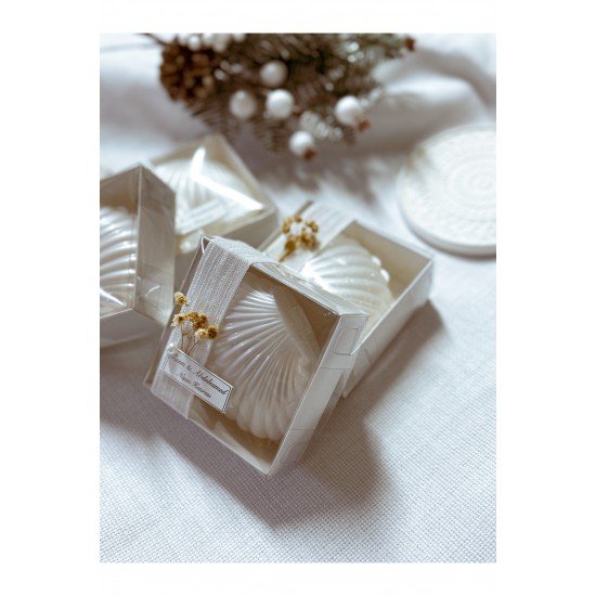 Kutulu içi mumlu İstiridye Hediyelik 10 Adet Söz Nişan Hediyelik