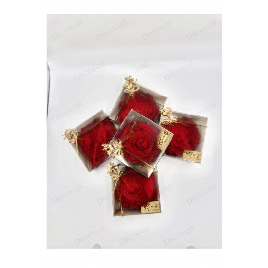 Söz, Nişan, Kına, Düğün, Mevlüt, Sünnet, Nikah Şekeri Hediyelik Hatıra Kırmızı Şakayık Mum, 10 Adet