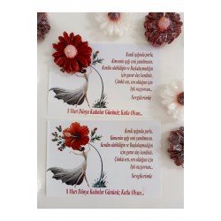 8 mart dünya kadınlar günü hediyelik papatya mum (5 adet)