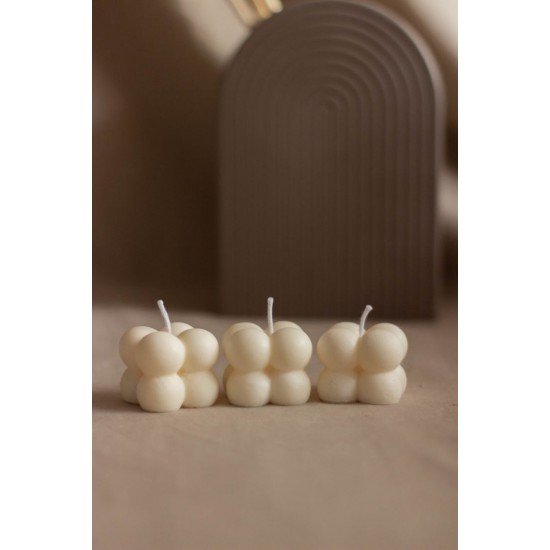 Pinterest Dekoratif 3'lü Mini Buble Mum