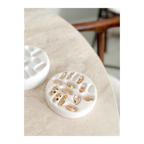 Takı Sergi Dekoratif Tabak | Pinterest Küpe Yüzük Organizeri simli