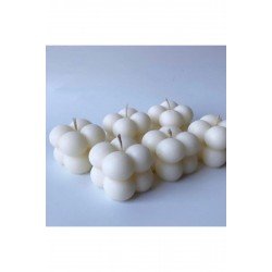 Bernami Küçük Bubble Candle Mum Kokulu Dekoratif Mum El Yapımı %100 Doğal Mum 1 Adet