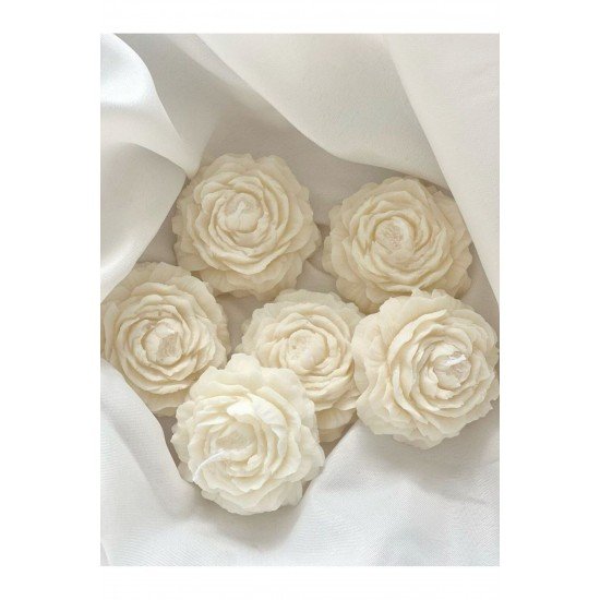 2'li Dekoratif Şakayık Mum