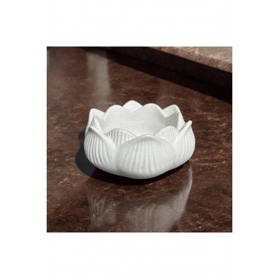 Lotus Çiçeği Mumluk Organizer Dekoratif Obje Takı Kutusu