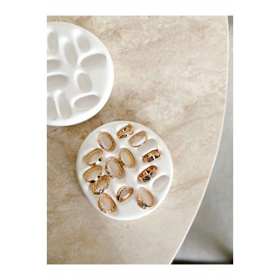 Takı Sergi Dekoratif Tabak | Pinterest Küpe Yüzük Organizeri simli