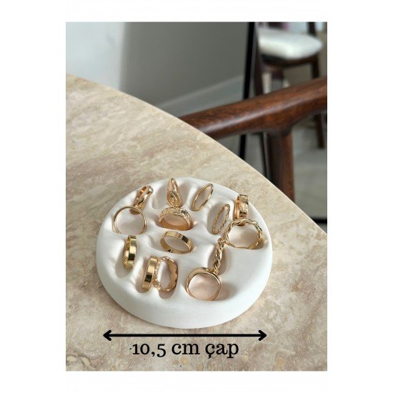 Takı Sergi Dekoratif Tabak | Pinterest Küpe Yüzük Organizeri simli