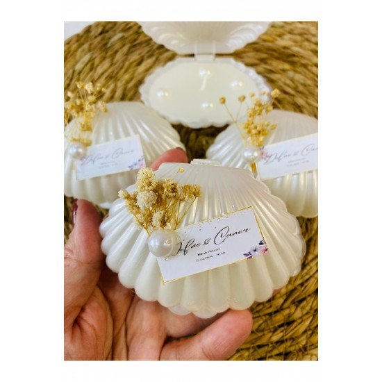 NİKAH NİŞAN  SÖZ DOĞUM GÜNÜ HEDİYELİK İSTRİDYE İNCİLİ MUM 25 ADET