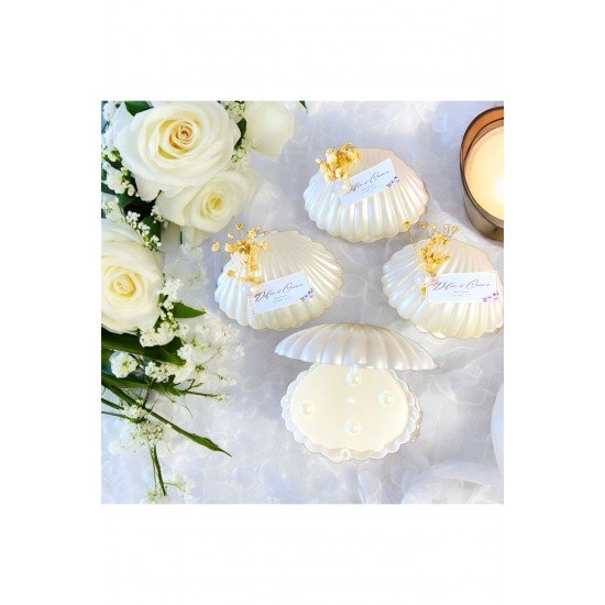 NİKAH NİŞAN  SÖZ DOĞUM GÜNÜ HEDİYELİK İSTRİDYE İNCİLİ MUM 25 ADET