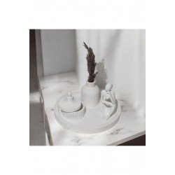 taş, kapaklı organizer, vazo, biblo ve tepsi set