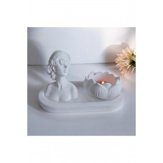 Pinterest 3 lü dekoratif biblo mumluk tabak