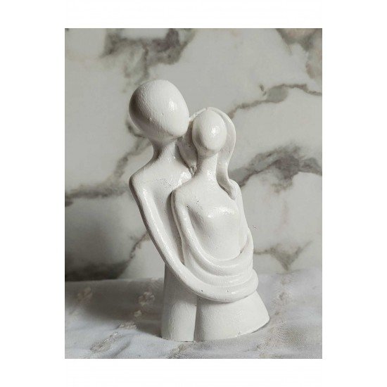 özel tasarım beton sarılan çift sevgili dekoratif şık hediyelik obje ev dekorasyon biblo