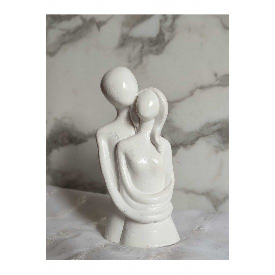 özel tasarım beton sarılan çift sevgili dekoratif şık hediyelik obje ev dekorasyon biblo