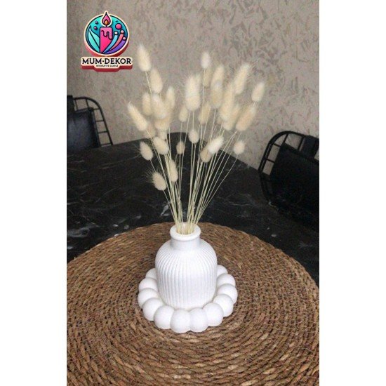 Bubble tabak ve Pampas Vazo Dekoratif Set