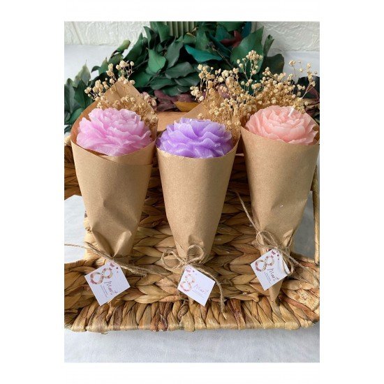 Bernamiofficial Kadınlar Günü Hediyesi Mum Buketi 5 Adet 8 Mart Dünya Kadınlar Günü Hediyesi