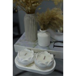 Pinterest Lotus 2'li Takım Kokulu Mum, dekoratif Mum