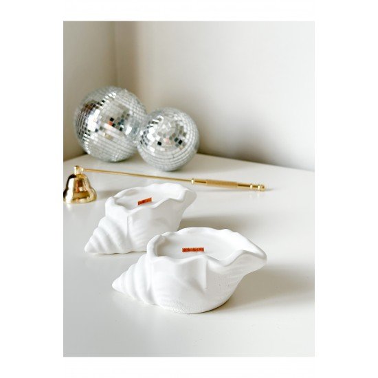 Bernamiofficial 2'li Deniz Kabuğu Soya Wax Mum ( Vanilya Esanslı )