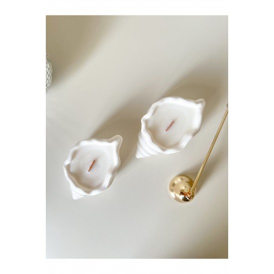 Bernamiofficial 2'li Deniz Kabuğu Soya Wax Mum ( Vanilya Esanslı )